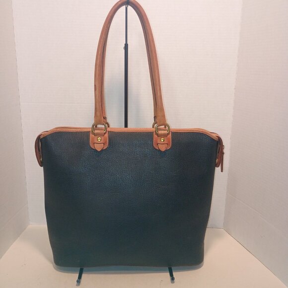 Rare '90s COACH Italy Dakota Collection Harvest Tote 4207 Black Pebbled Leather - Picture 6 of 15